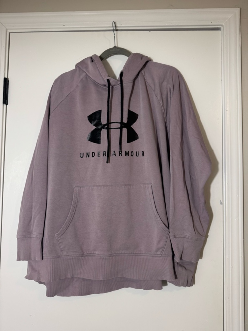 Under Armour Dusty Lavender Hoodie with Black Logo - Women's
